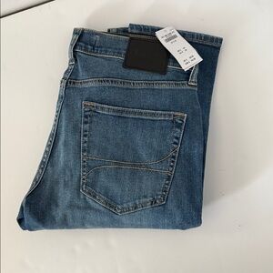 Hollister Men's stacked skinny Blue Ripped Jeans